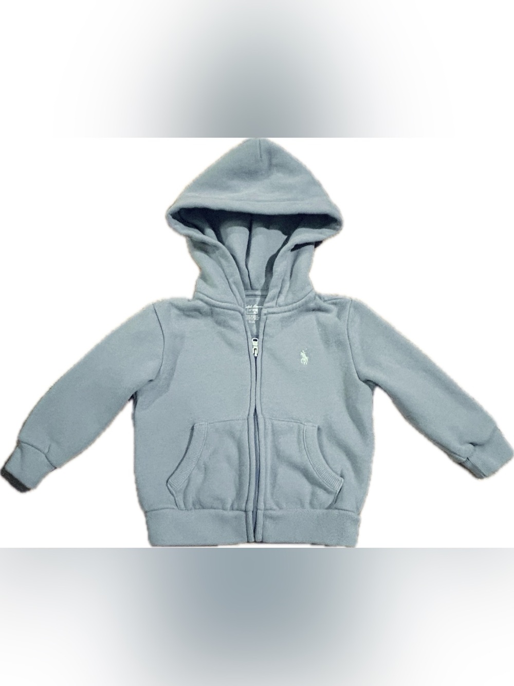Baby Boy 12 Months Blue Polo Ralph Lauren Zip Up Fleece Hoodie